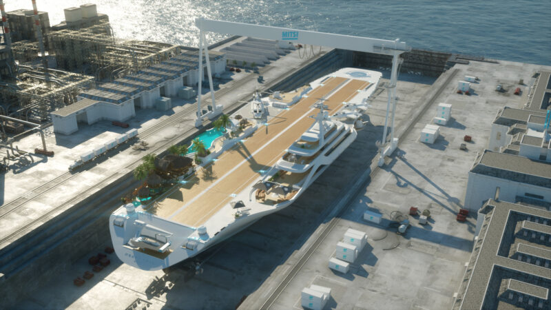 aircraft carrier turned into yacht